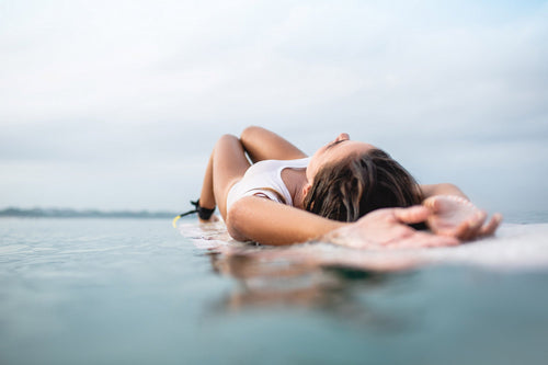 relaxing on the beach