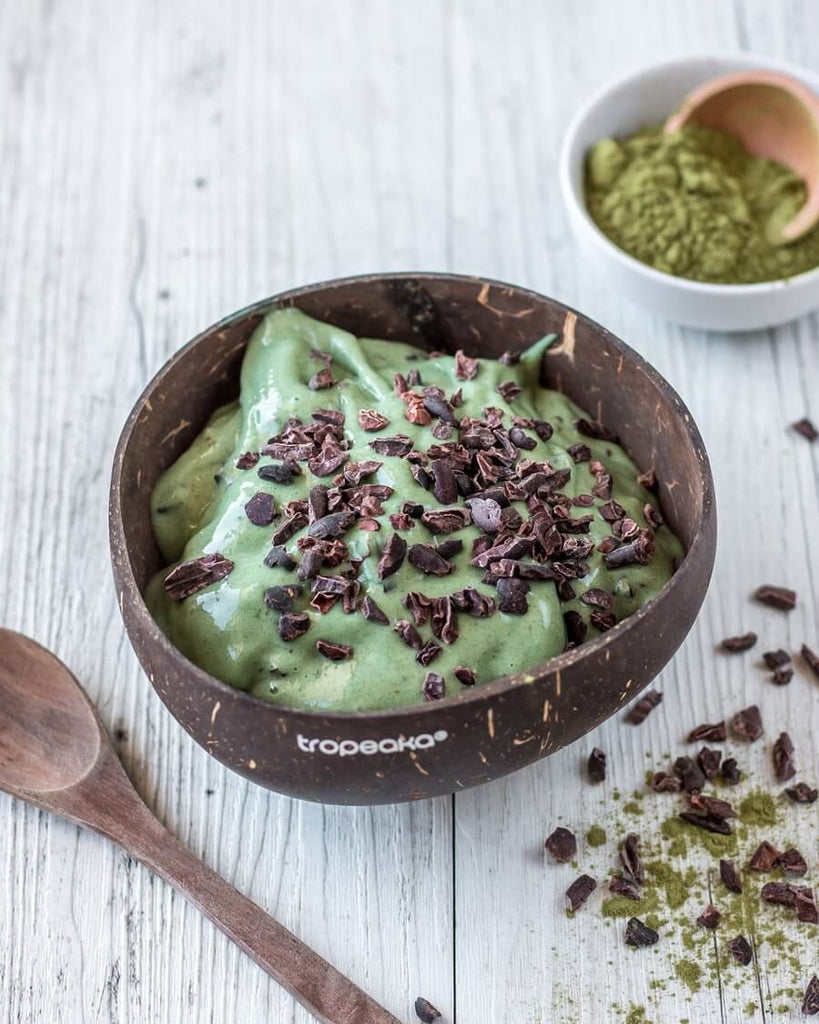 MATCHA CHOC CHIP NICECREAM | Tropeaka
