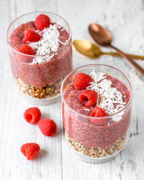 Raspberry Coconut Chia Pudding