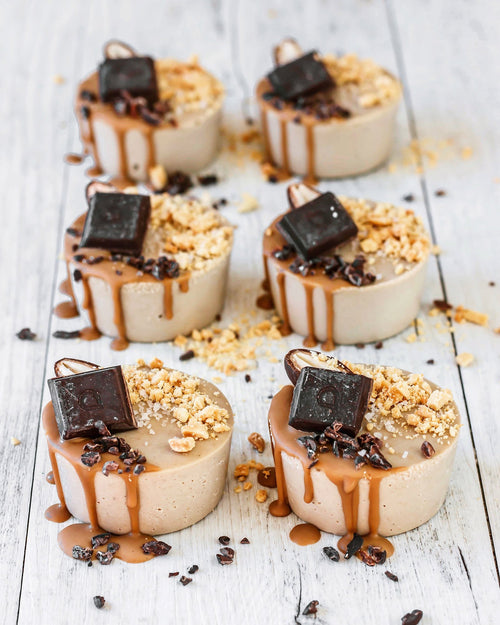 Salted Caramel Protein Cheesecakes