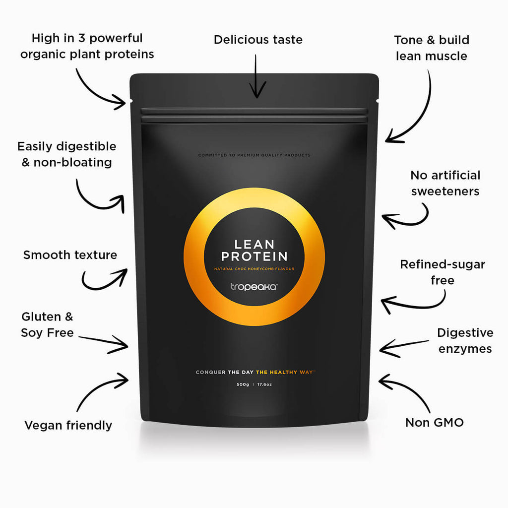 Lean Protein Powder Choc Organic Plant Protein Tropeaka