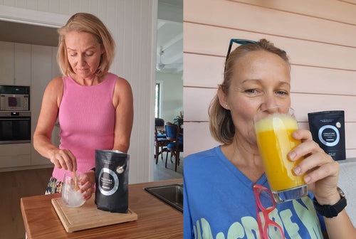 two women over 40 drinking Tropeaka Creatine