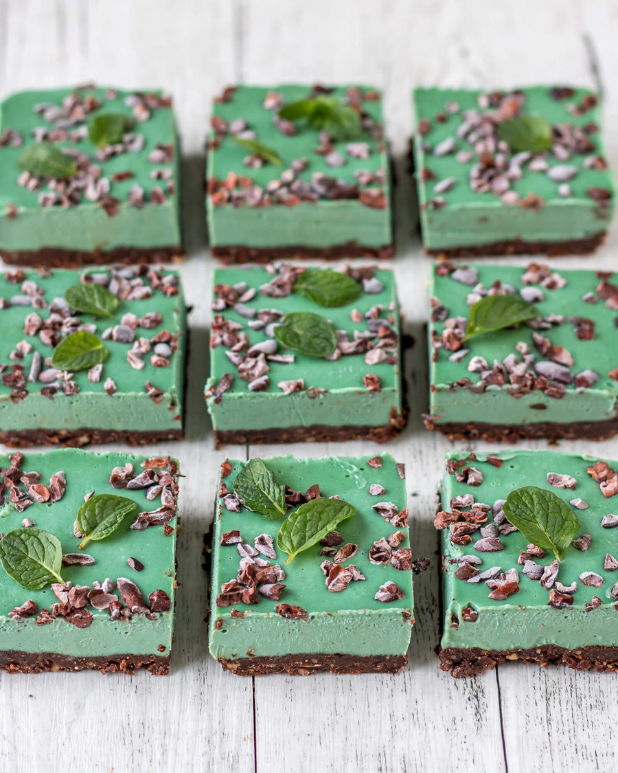 Choc Mint Cheesecake Slice