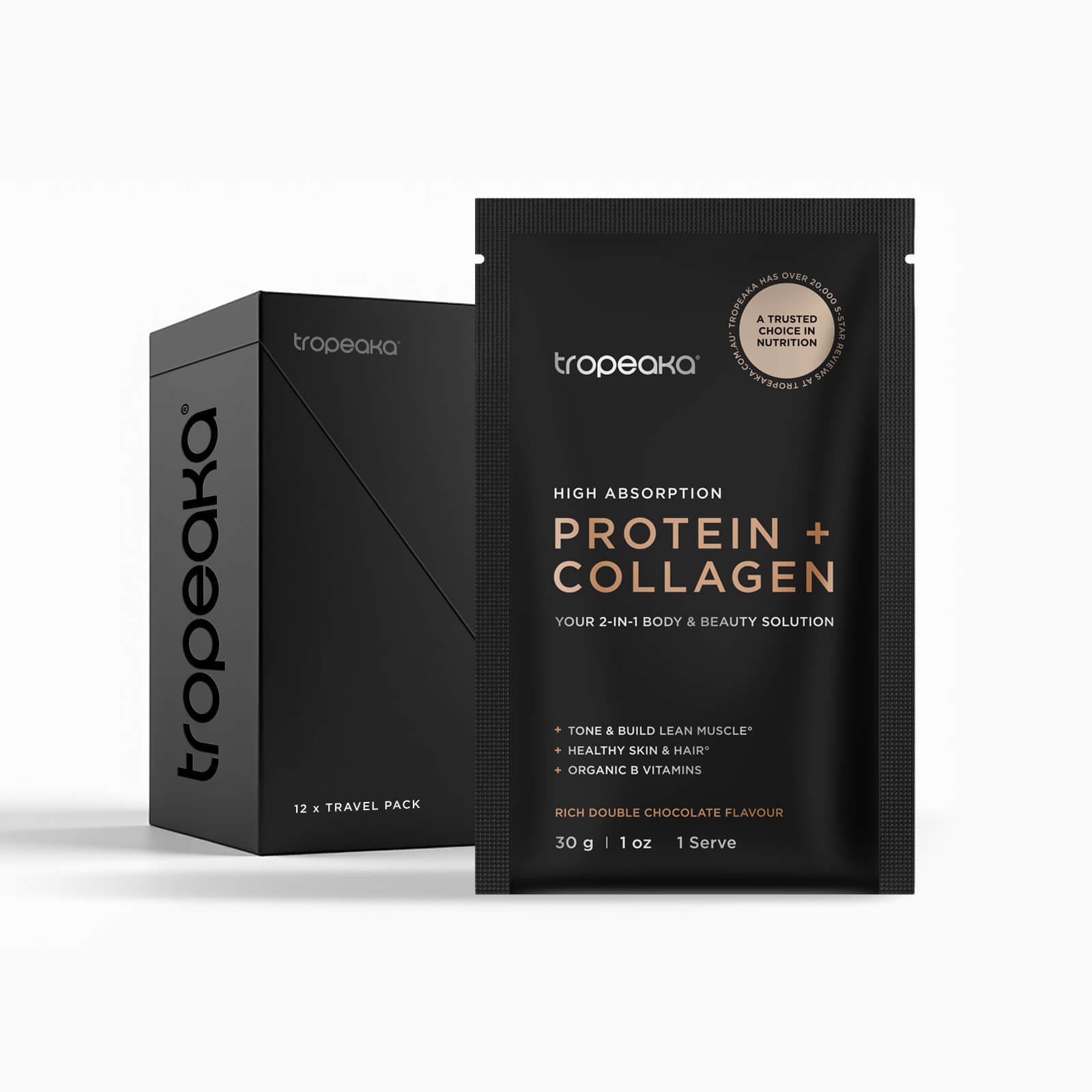 PROTEIN + COLLAGEN | TRAVEL 12 PACK Tropeaka