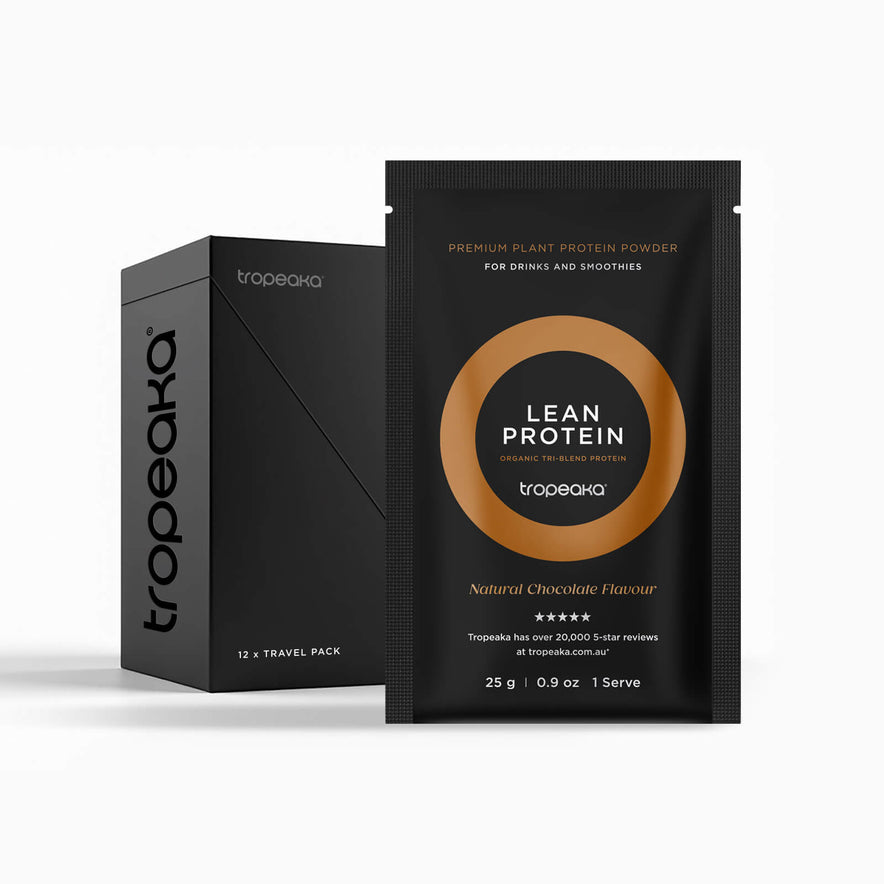 Lean Protein Powder Chocolate Travel 12 Pack | Organic Plant Protein ...
