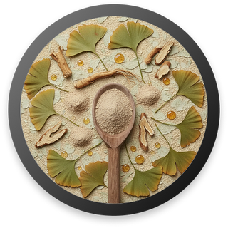 Energy & Vitality BlendMaca Powder*, Ginkgo Biloba*, Siberian Ginseng*