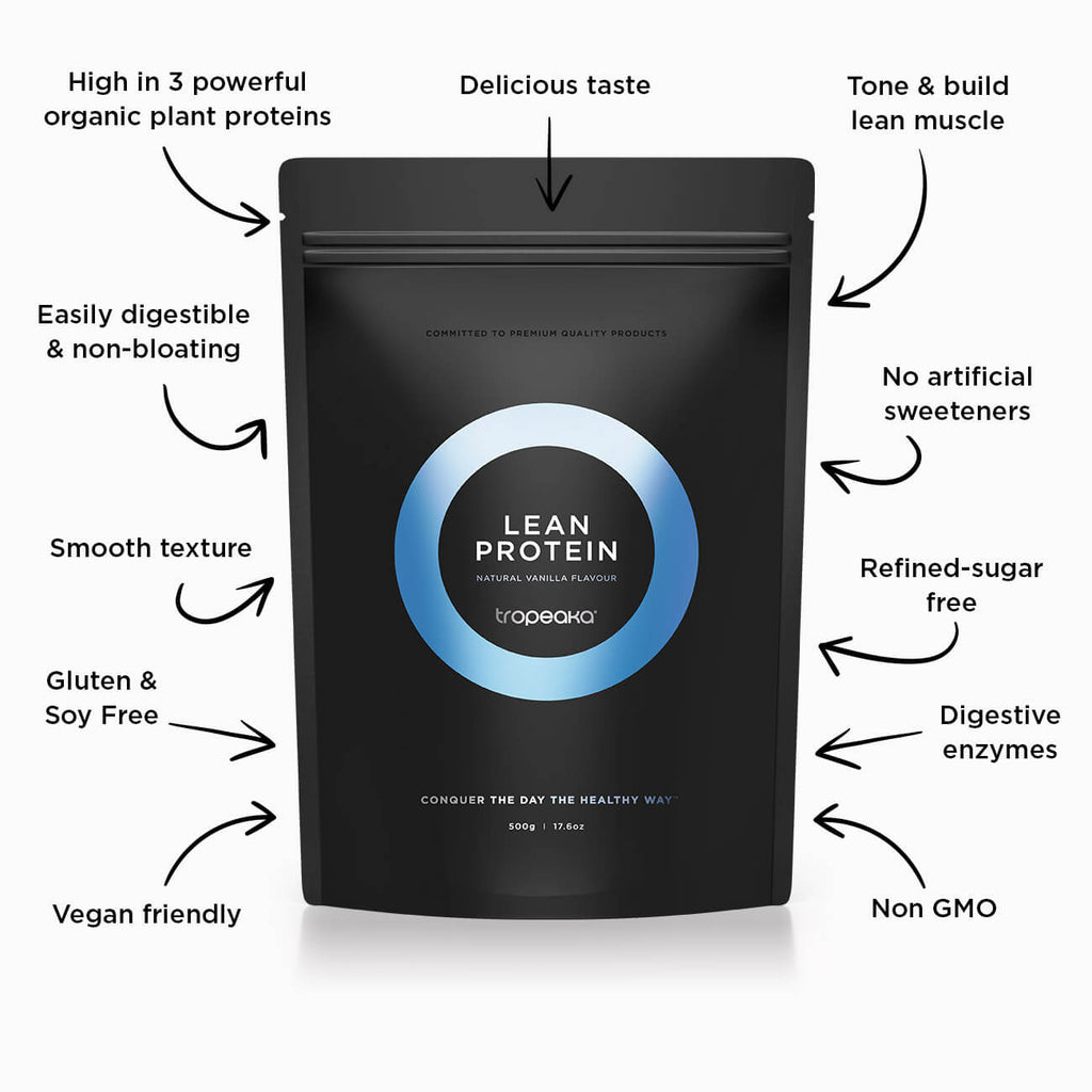Lean Protein Powder Vanilla Organic Plant Protein Tropeaka